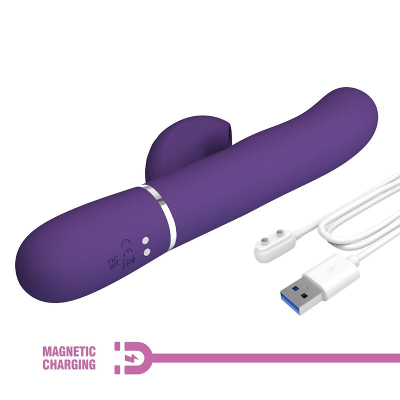 Vibromasseur Rabbit Perlita 3-en-1 Multifonction 7 Modes Rechargeable - Pretty Love