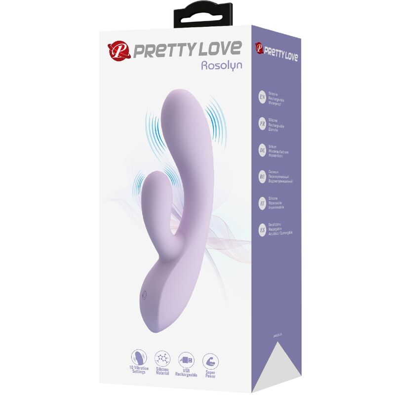 Vibromasseur Rabbit Rosolyn 10 Vibrations Double Stimulation - Pretty Love