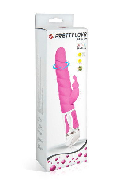 Vibromasseur Rabbit Smart Steven Rotation Point G 16 Modes - Pretty Love