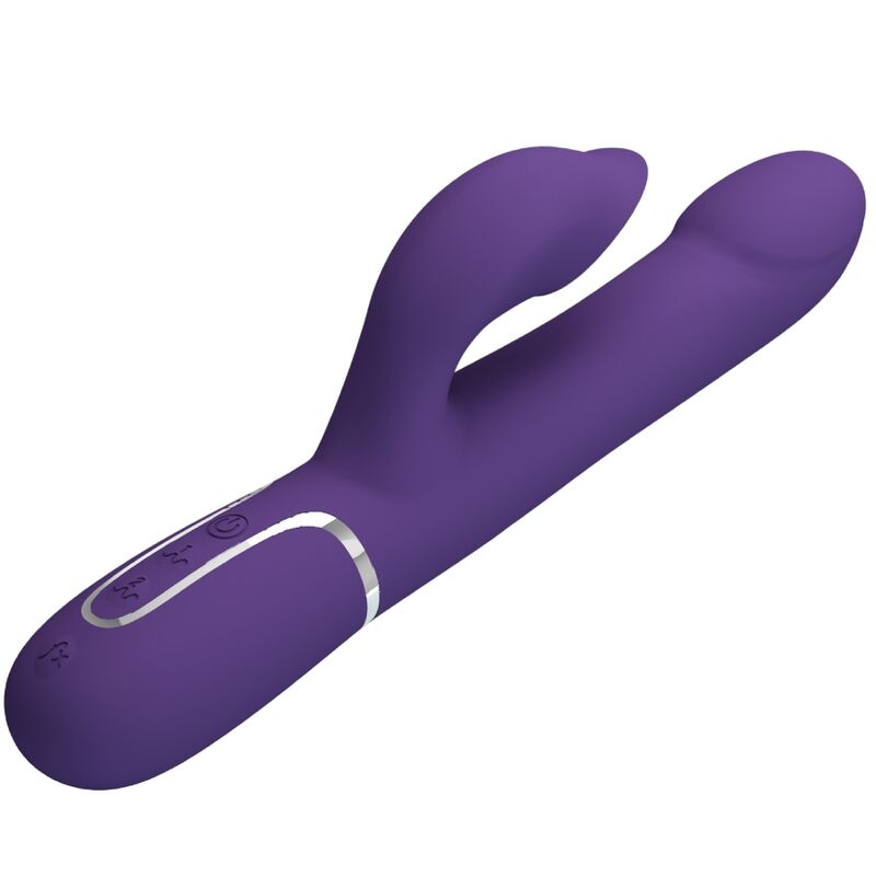 Vibromasseur Rabbit Zalin Perles Rotatives 4-en-1 Double Moteur USB - Pretty Love