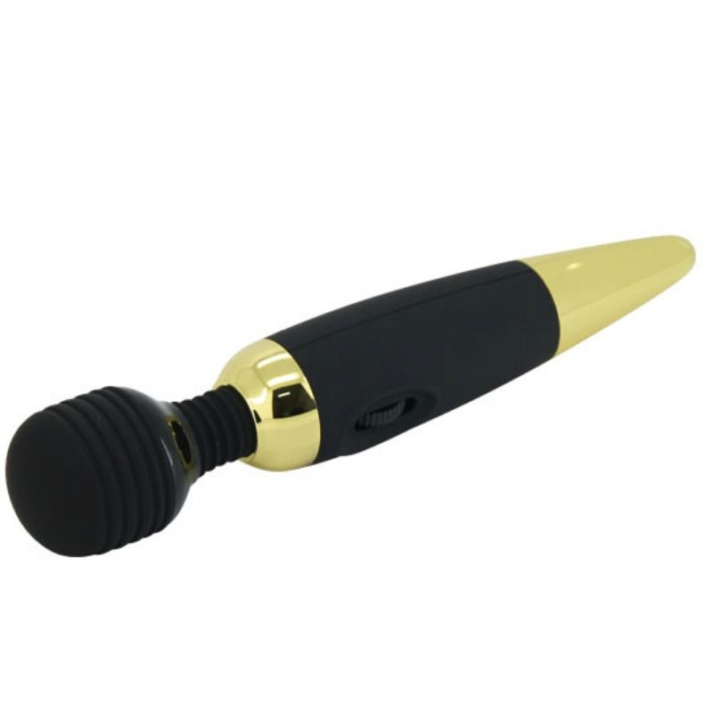 Vibromasseur Wand Baguette Puissant Golden Edition Tête Flexible - Pretty Love