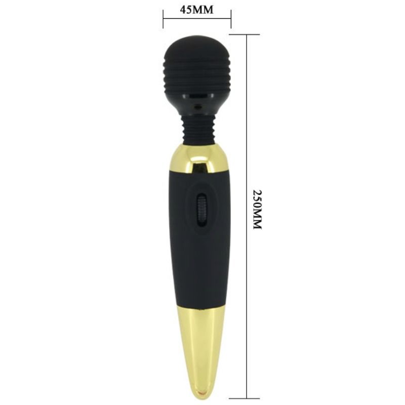 Vibromasseur Wand Baguette Puissant Golden Edition Tête Flexible - Pretty Love