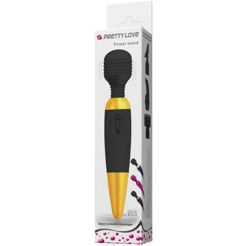 Vibromasseur Wand Baguette Puissant Golden Edition Tête Flexible - Pretty Love