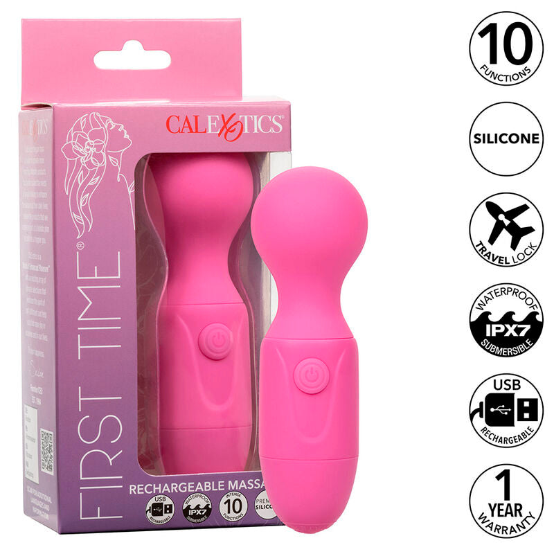 Vibromasseur Wand First Time - Col Flexible 10 Modes - CalExotics